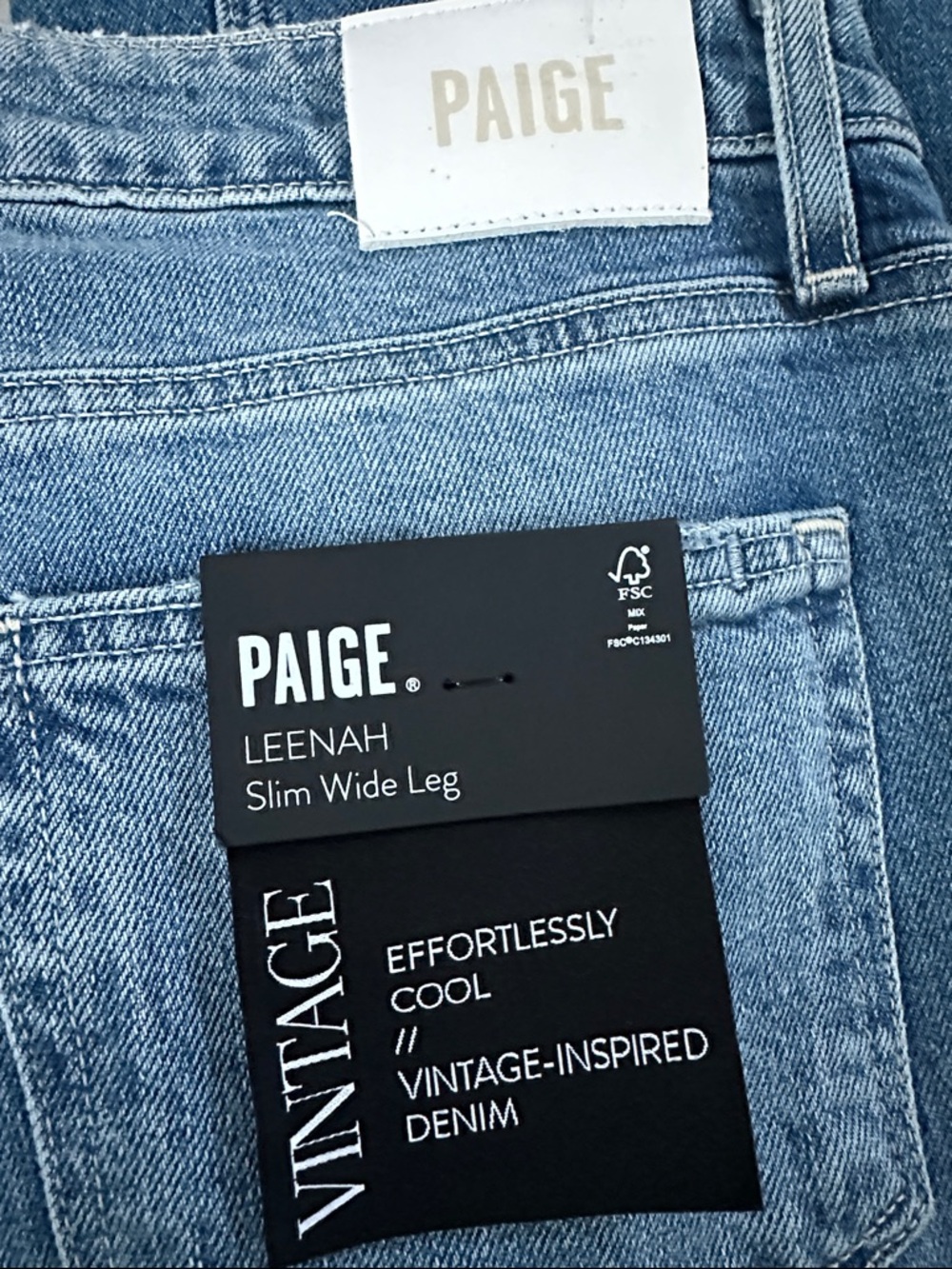NWT PAIGE Leenah slim wide leg denim jeans 28 volar distressed $250 - Picture 11 of 12